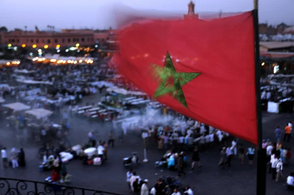 Jamaa Fna Also Jemaa Fnaa Djema Fna Djemaa Fnaa Square — Stok fotoğraf