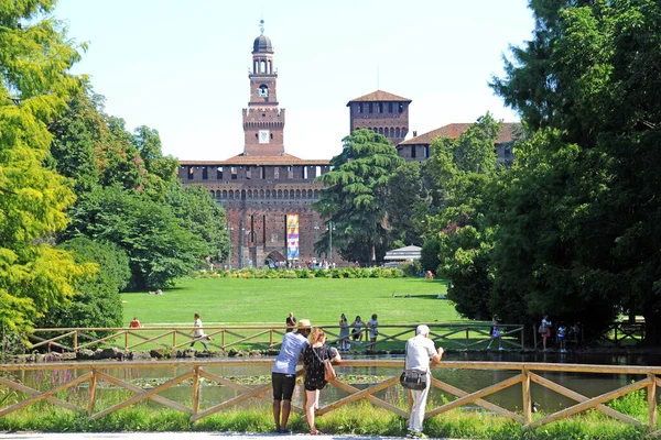 Mailand Italien Juli 2018 Schloss Sforza Oder Castello Sforzesco Ist — Stockfoto