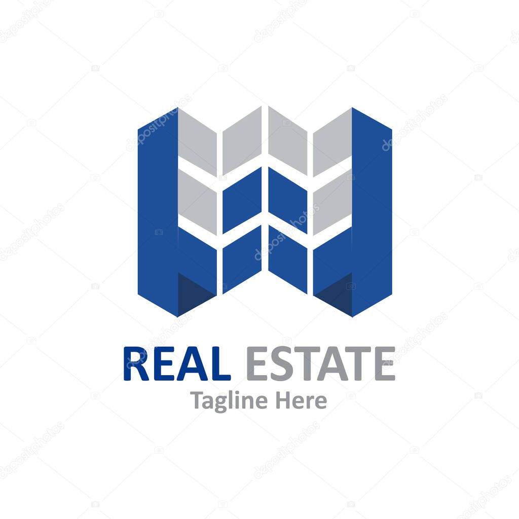 Real estate building vector template logo design