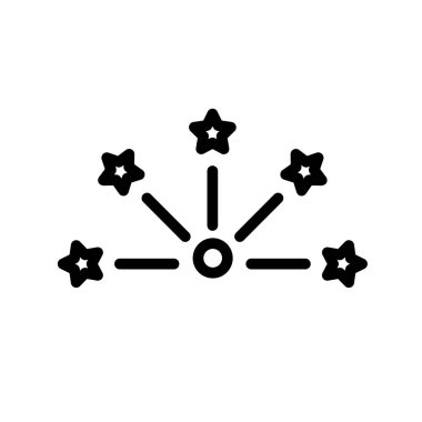 Havai fişeklerin vektör vuruşu simgesi