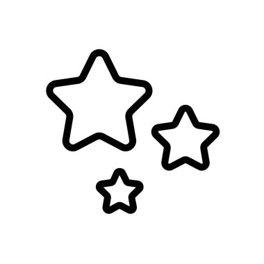 Yıldızların vektör vuruşu simgesi