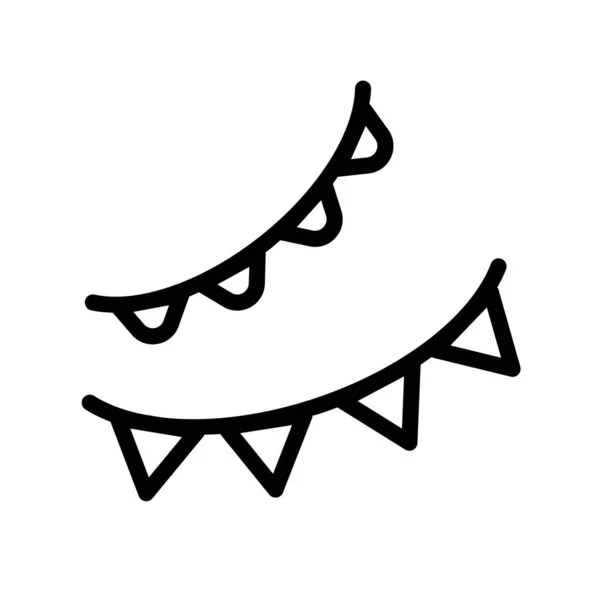 Vektör vuruşu resmi parti dekorasyon bayrakları