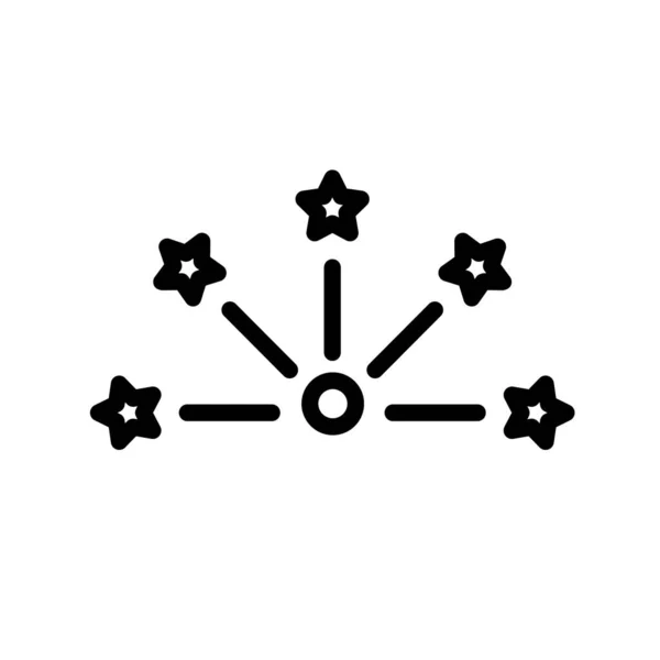 Havai fişeklerin vektör vuruşu simgesi