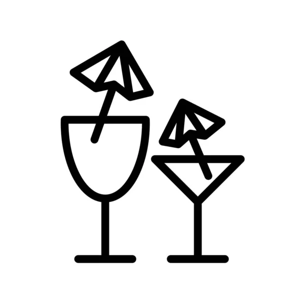 Vektorschlag Ikone Der Cocktails — Stockvektor