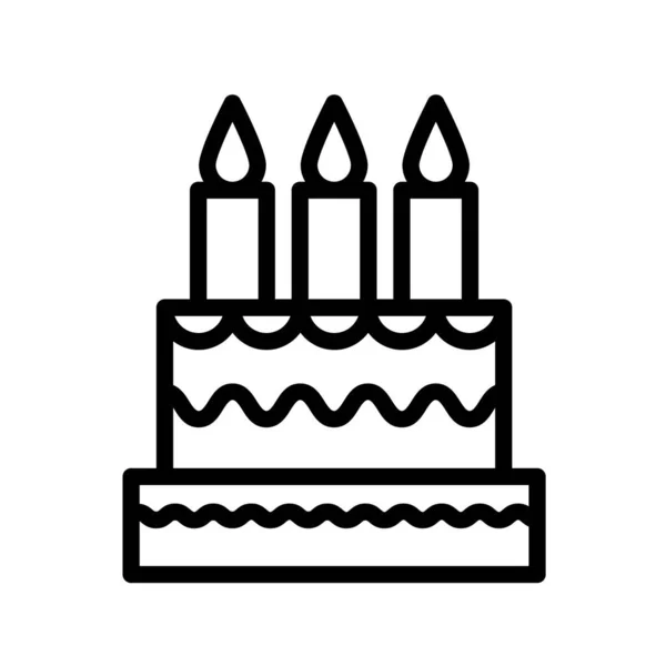 Parti pastasının vektör vuruşu simgesi