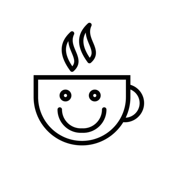 Sıcak bardağın vektör simgesi