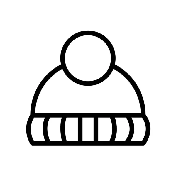 Vector Icon Warm Autumn Hat — Stock Vector