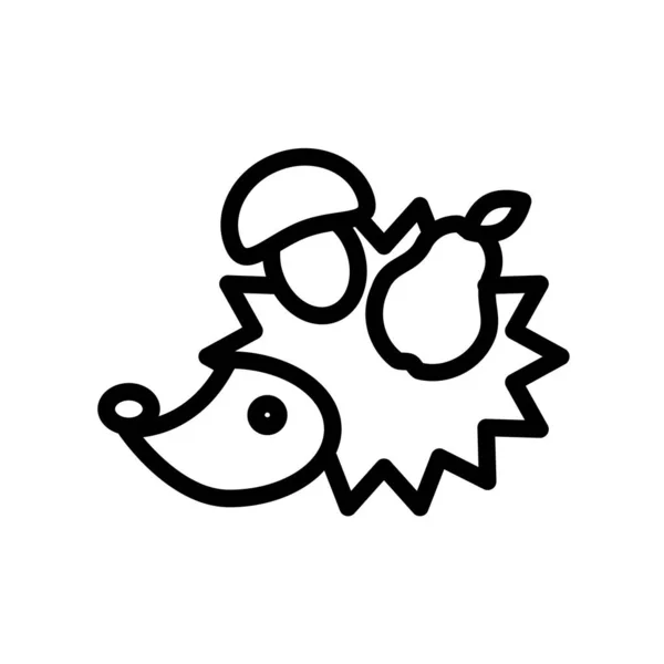 Sonbahar hasadı ile kirpinin vektör simgesi