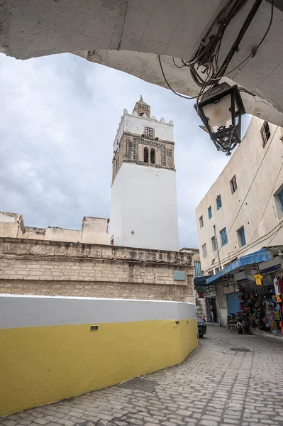 Túnez Sousse Una Las Torres Fortaleza Medina Ciudad Vieja Rodeada — Foto de Stock