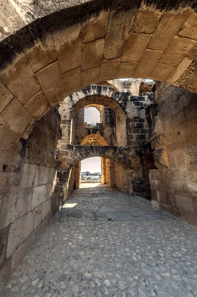 Tunisko Jem Gordický Amfiteátr Kapacitou Tisíc Lidí Právem Nazýváno Zlatou — Stock fotografie