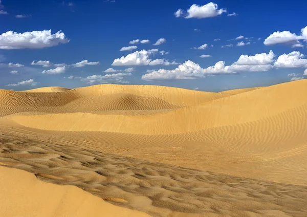 Puesta Sol Sahara Dependiendo Posición Luz Dunas Arena Cambian Color — Foto de Stock