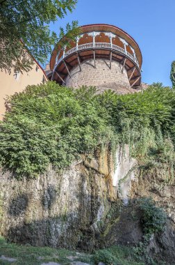 Georgia, Tbilisi. Son Gürcü kraliçesi Darejan Sarayı kulelerden birini. Gözlem güverte.