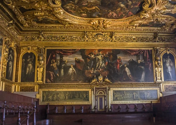Venedig. Doge ' s Palace, senaten Hall — Stockfoto