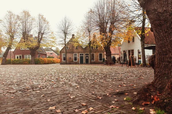 Bourtange 2017年11月7日 Bourtange 的中央广场 荷兰北部格罗宁根省的荷兰强化村 — 图库照片