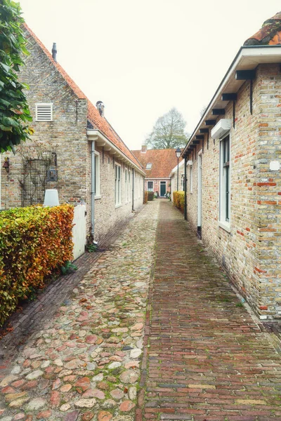 Kuzey Hollanda Groningen Köyde Hollandalı Bir Bourtange Küçük Evlerde Güçlendirilmiş — Stok fotoğraf