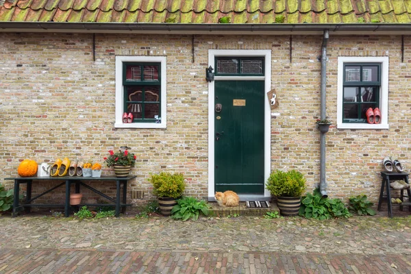 Decorated Front House Bourtange Dutch Fortified Village Province Groningen North — Stock Photo, Image