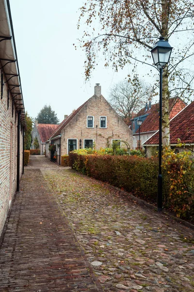 Die Kleinen Häuser Bourtange Einem Holländischen Befestigten Dorf Der Provinz — Stockfoto