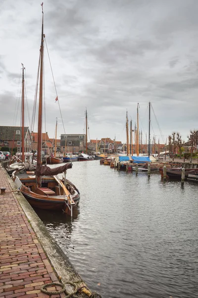 Spakenburg Hollandia November 2015 Kötik Hajók Kikötő Egykori Halászfalu Spakenburg — Stock Fotó