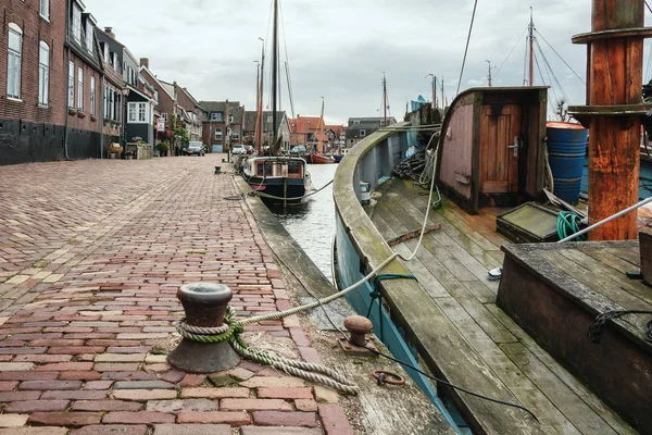 Spakenburg Nizozemsko Listopadu 2015 Kotvící Lodě Přístavu Bývalé Rybářské Vesnice — Stock fotografie