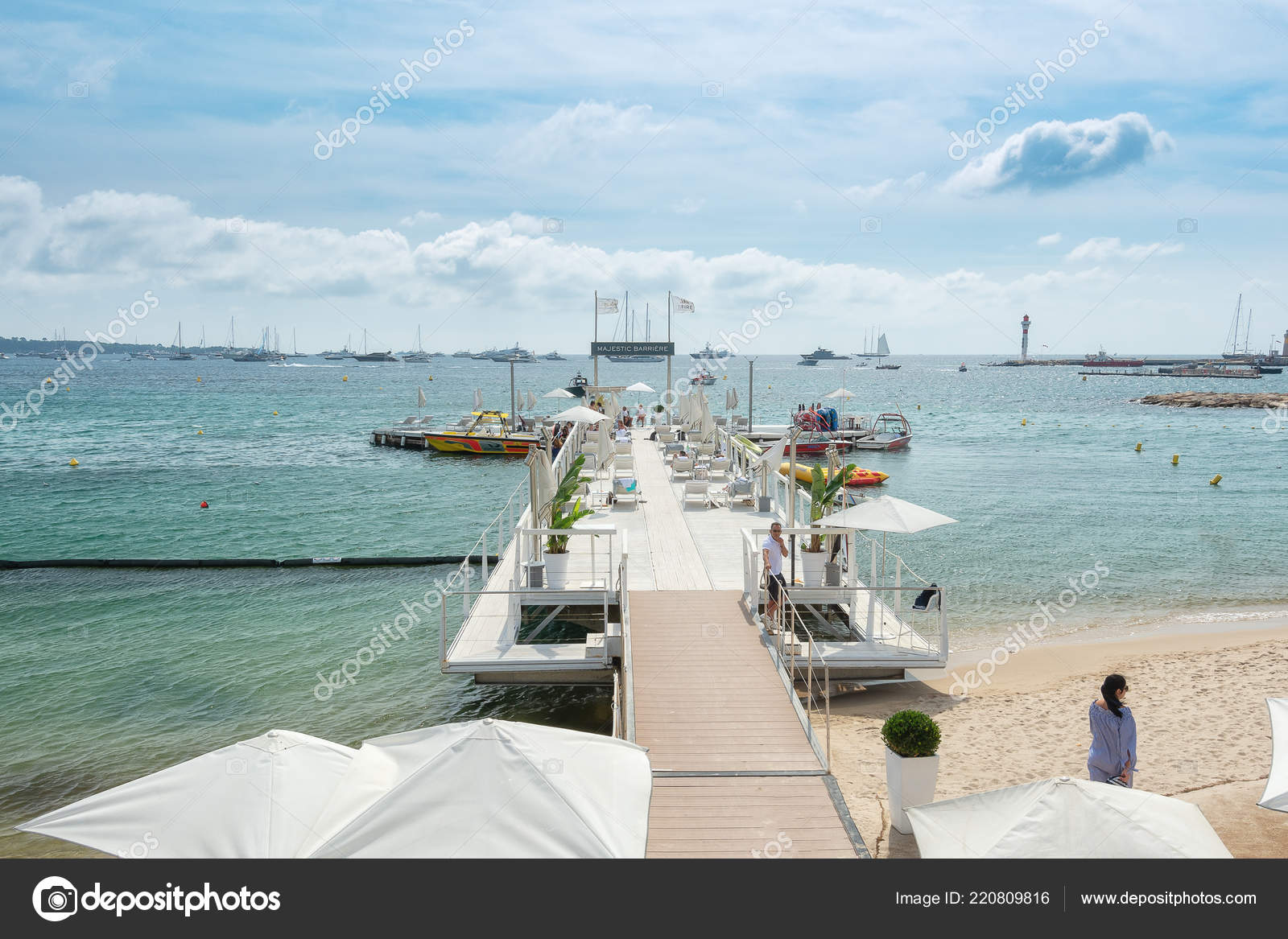 Cannes France September 2018 Jetty Belonging French