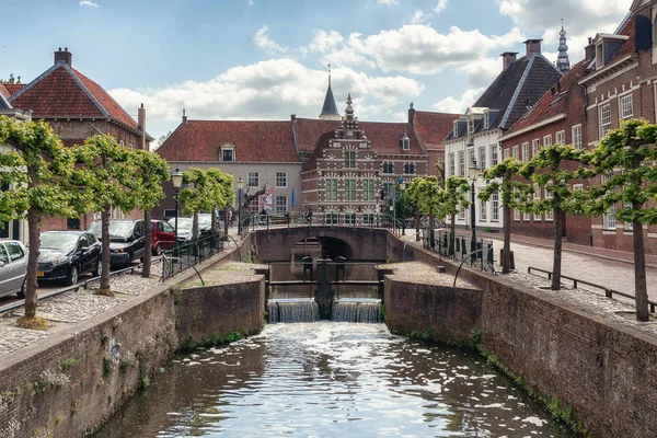 Kanál Eem Starém Městě Města Amersfoort Nizozemsku — Stock fotografie