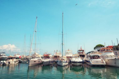 Saint-Jean-Saint-Jean-Cap-Ferrat, Fransa, 4 Eylül 2018: Yarımadası Saint-Jean-Cap-Ferrat Cote d'Azur Fransa liman
