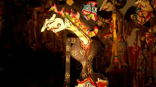Παραδοσιακή Τέχνη Του Wayang Kulit Από Την Ιάβα Ινδονησία Συνήθως — Φωτογραφία Αρχείου