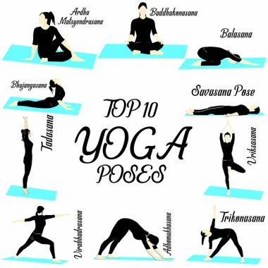 En iyi 10 kadın yoga pozu.