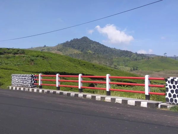 Jedna Turistických Destinací Oblasti Ciwidey Bandung Regency Krásným Výhledem Čajové — Stock fotografie