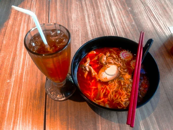 Famoso Restaurante Helado Fideos Ramen Cihampelas Bandung Indonesia — Foto de Stock