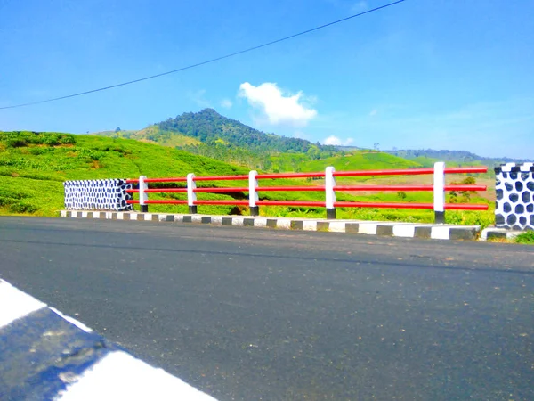 Ciwidey bölgesindeki turistik yerlerden biri olan Bandung Regency 'de, Endonezya Ciwidey' in gözlerini bozan çay tarlalarının güzel manzarası var.
