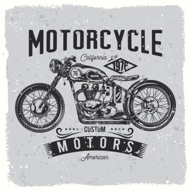 Vintage, özel motosiklet, bisikletçileri logosu
