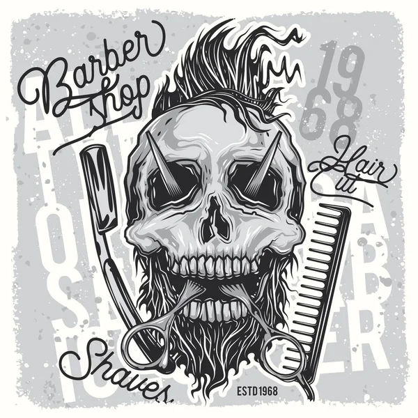 Barbershop Scissor Life Hairdresser Skull Barber #1 Digital Art by  Colorfulsnow - Pixels