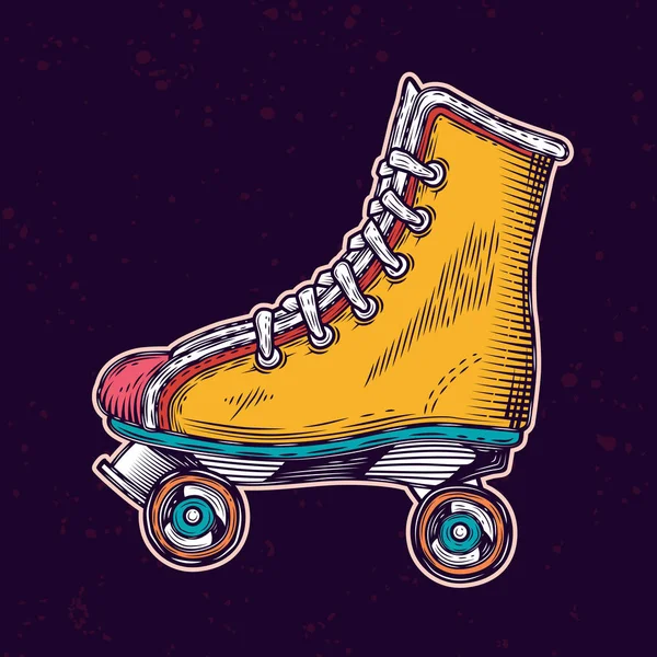 Patins Clássicos Velha Guarda Ilustração Vetorial — Vetor de Stock