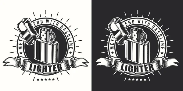 Зажигалка Векторный Логотип Светлом Темном Фоне Векторная Иллюстрация Дизайн Футболки — стоковый вектор