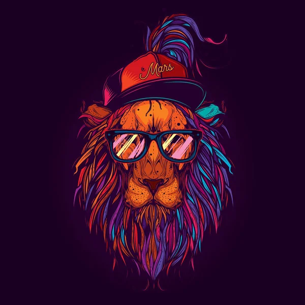 Lionneon_02 — Wektor stockowy