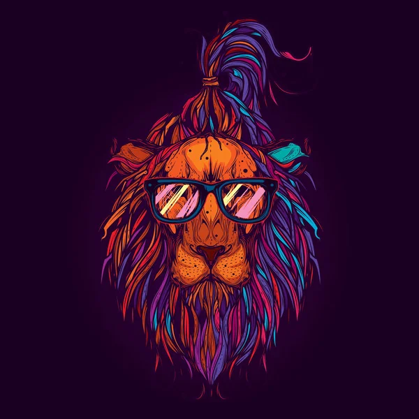 Lionneon_01 — стоковий вектор