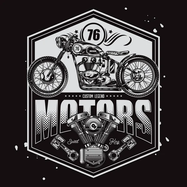 Moto_vintage_label_15 — Stock vektor