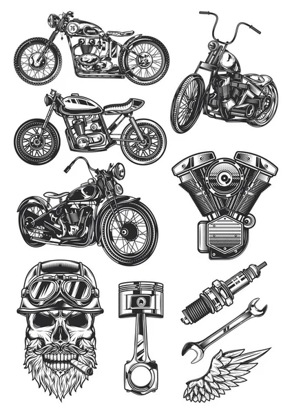 Moto _ set _ 01 — Vector de stock