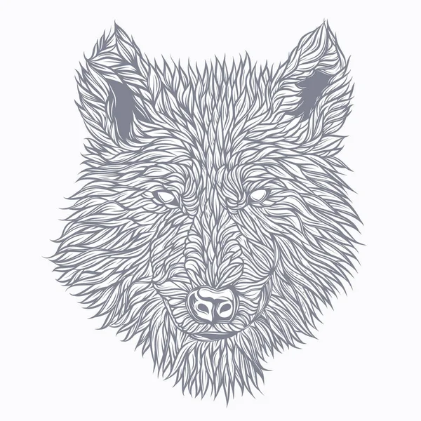 Wolf_drawing — Stock Vector