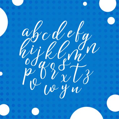 El yazısı hat yazı tipi. Vektör alfabe. El çizilen harf