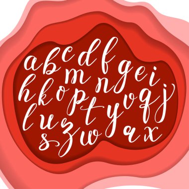 Elle çizilmiş harfler. Yazı ve özel tipografi Tasarımlarınız için. Vektör türü