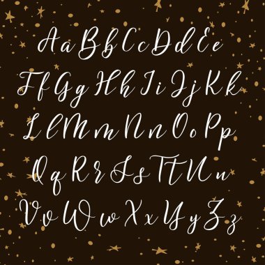 Elle çizilmiş vektör alfabe. Tasarımınız için el yazısı harfleri