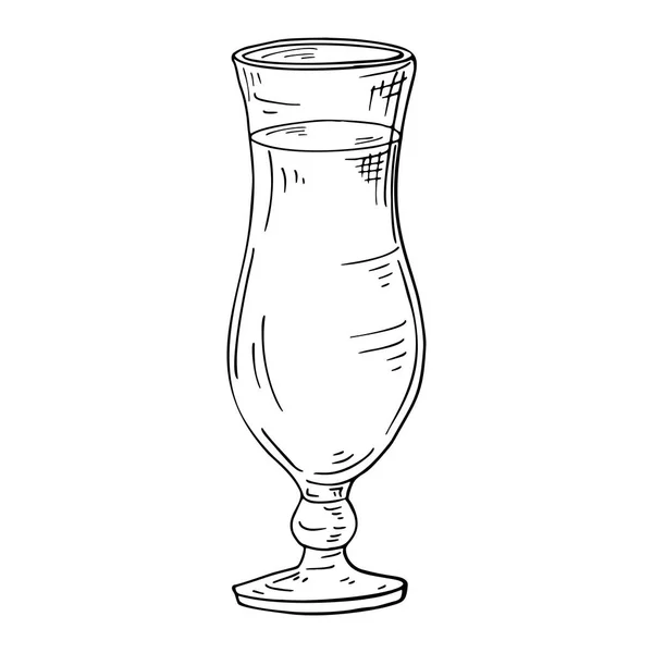 Χέρι που αλκοολούχο ποτό. Σκίτσο κοκτέιλ για μπαρ ή παμπ μενού. Εικονογράφηση διάνυσμα — Διανυσματικό Αρχείο