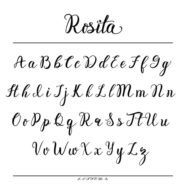 Elle çizilmiş harfler. Yazı ve özel tipografi Tasarımlarınız için. Vektör türü