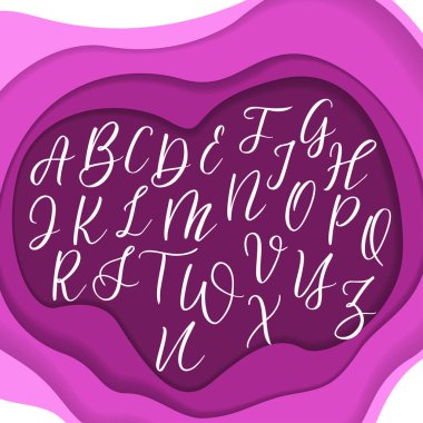 Elle çizilmiş harfler. Yazı ve özel tipografi Tasarımlarınız için. Vektör türü