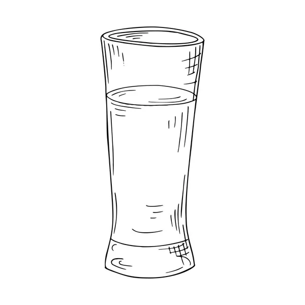 Cocktail di schizzi. Bevanda disegnata a mano su sfondo bianco. Illustrazione vettoriale — Vettoriale Stock