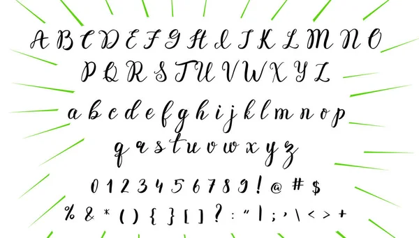 Kézzel rajzolt betű. Betűk és egyéni tipográfia az Ön tervez. Vektor típusa — Stock Vector
