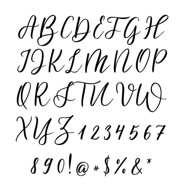 Kézzel rajzolt betű. Betűk és egyéni tipográfia az Ön tervez. Vektor típusa — Stock Vector