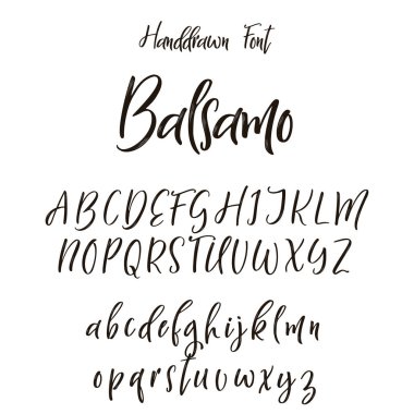 Elle çizilmiş harfler. Yazı ve özel tipografi Tasarımlarınız için. Vektör türü